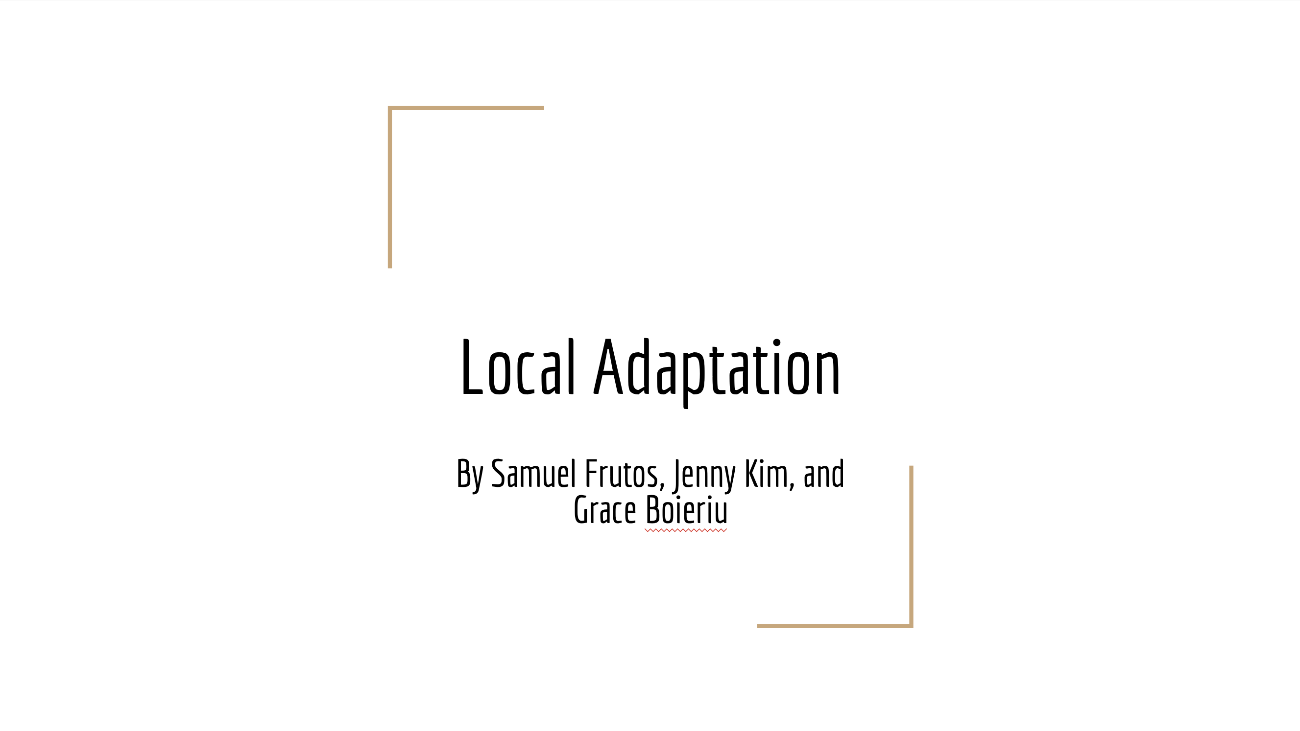 Local Adaptation Poster